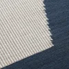 Una Spårbar Ullmatta Blå/Beige/Off White