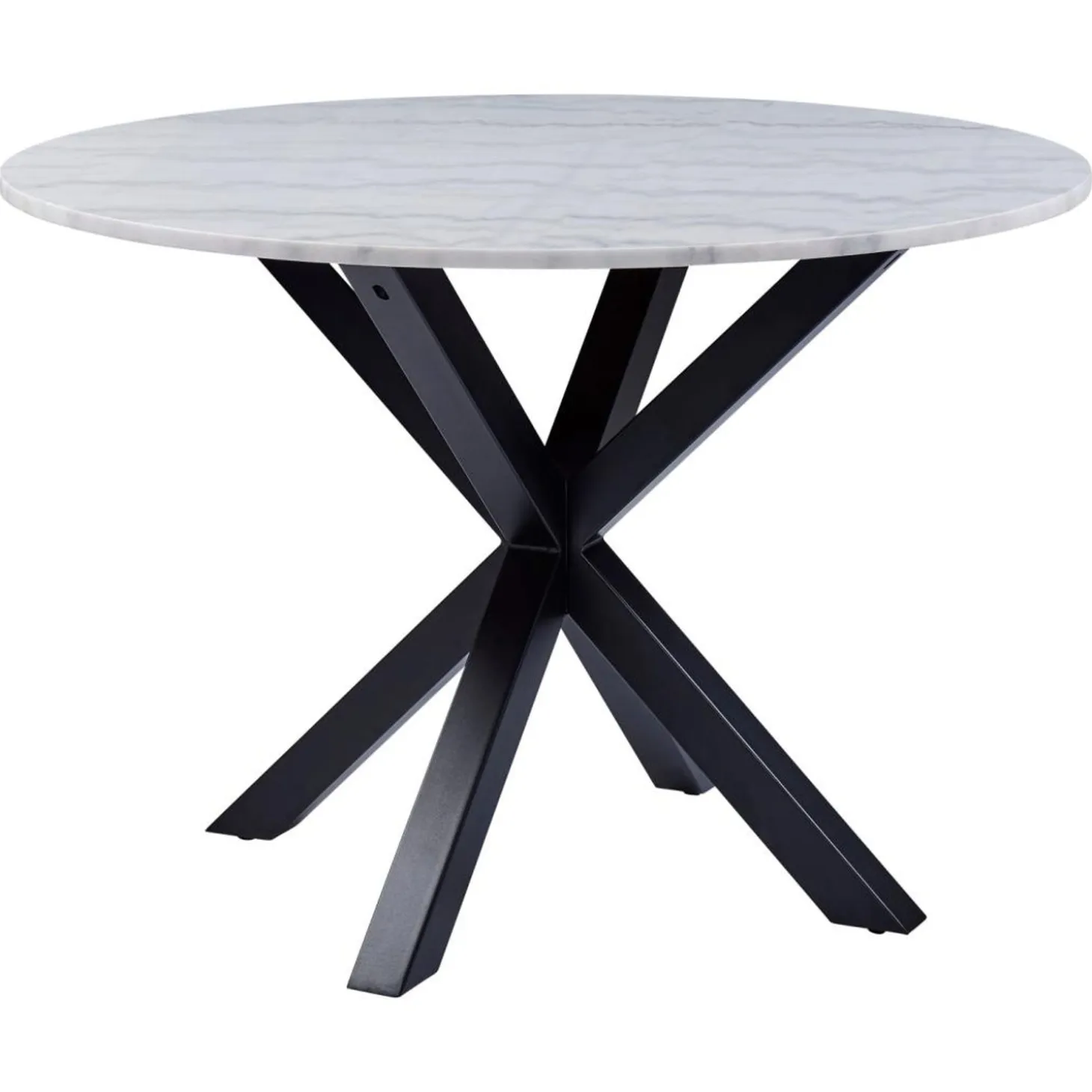 Verdun Matbord Rund 110 cm Vit Marmor