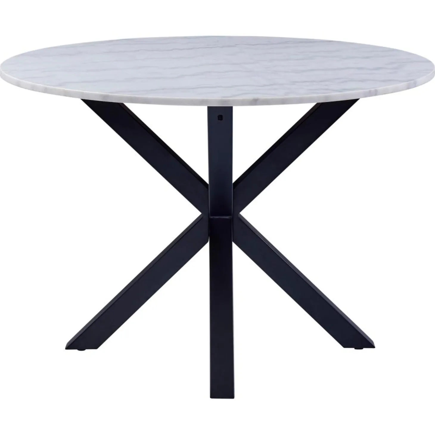 Verdun Matbord Rund 110 cm Vit Marmor