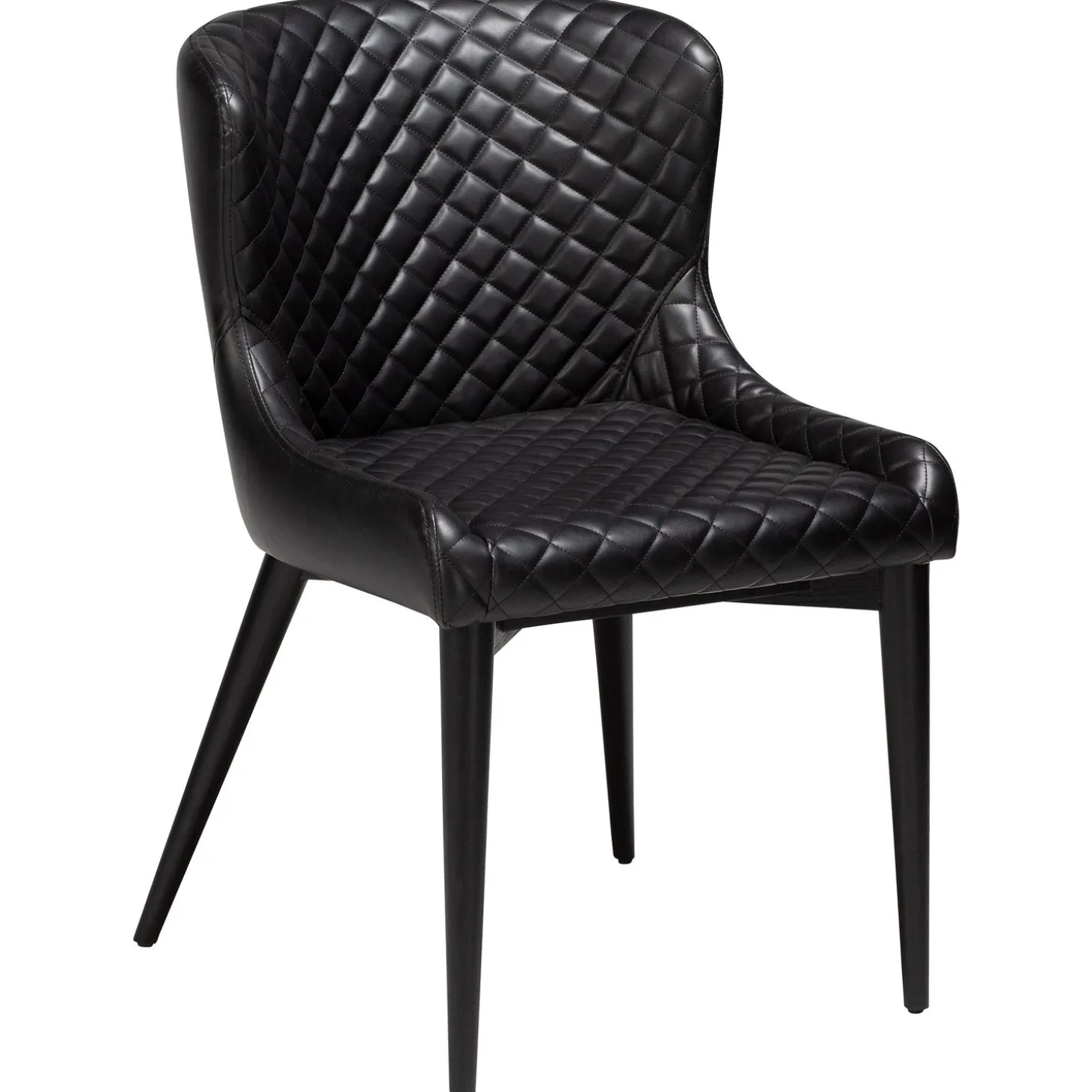 Vetro Stol Vintage Black Art.Leather, Black Oak