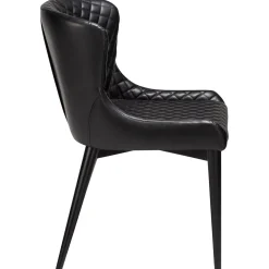 Vetro Stol Vintage Black Art.Leather, Black Oak