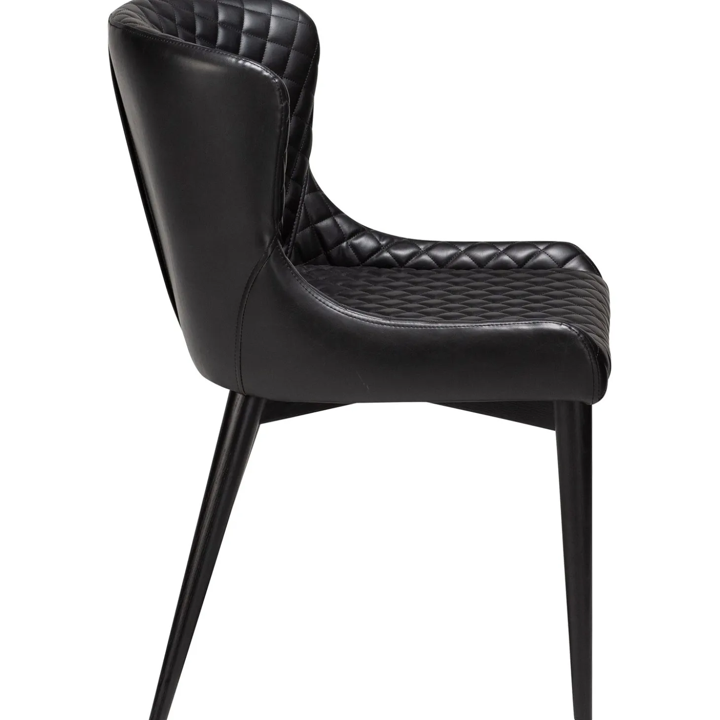 Vetro Stol Vintage Black Art.Leather, Black Oak