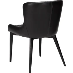 Vetro Stol Vintage Black Art.Leather, Black Oak