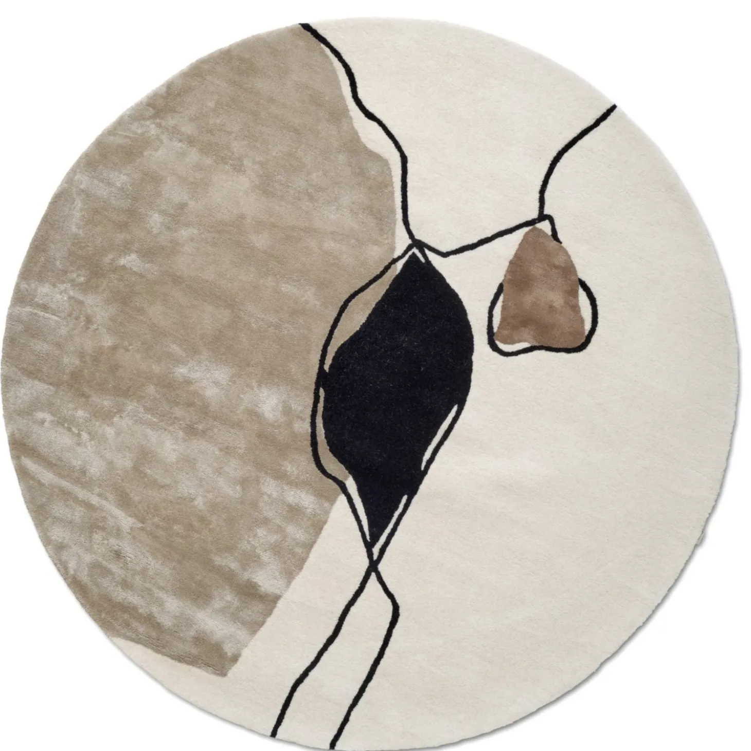 Abstract Ivory Rund Matta
