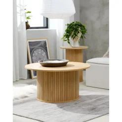 Accento Ø90 cm Soffbord Naturlig