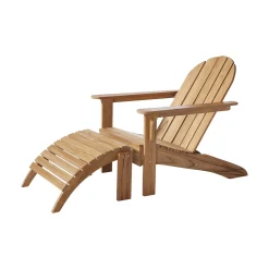 Adirondack Däckstol med Fotpall Teak