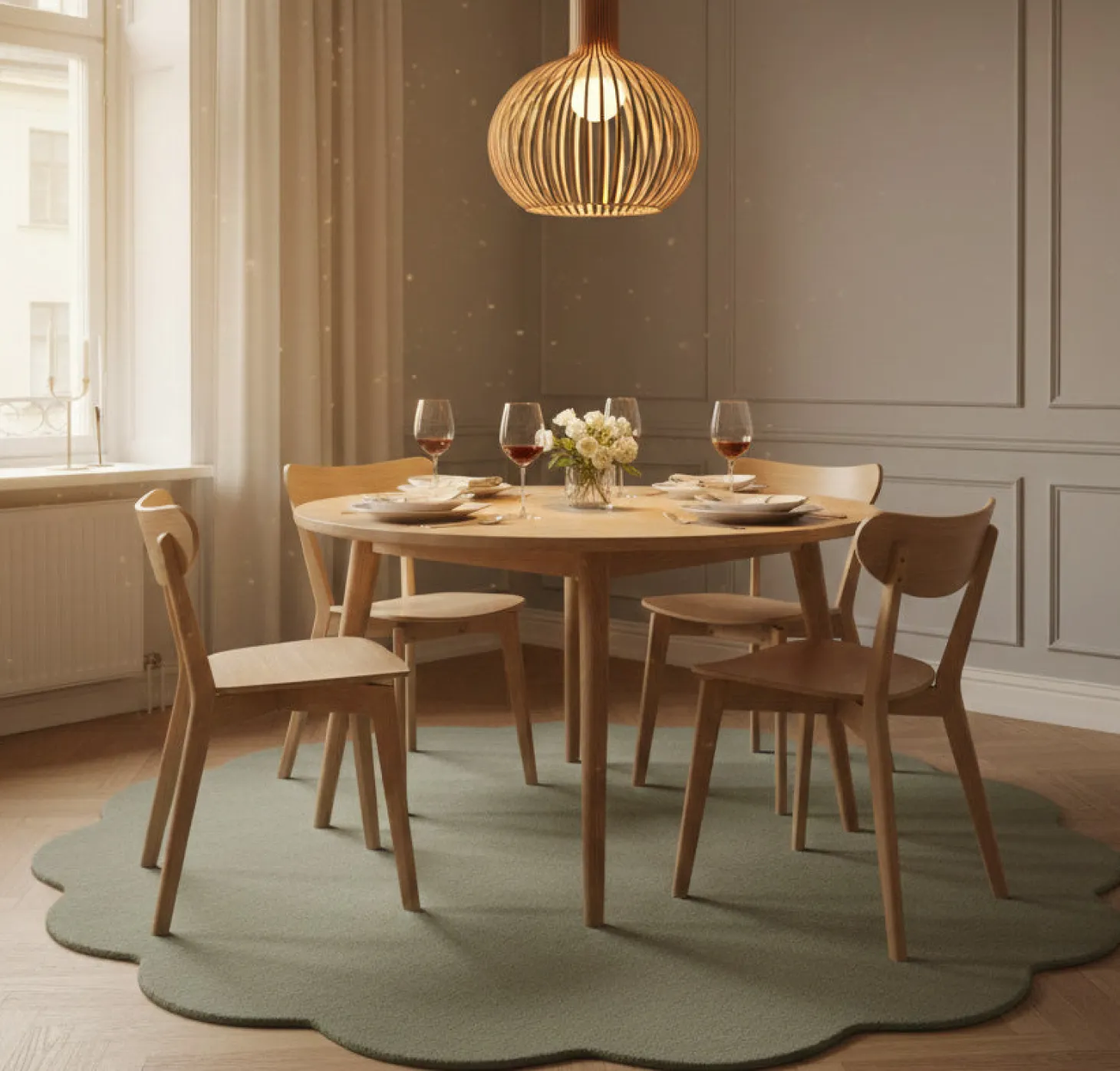 Alba Matbord Rund 105 cm Ek