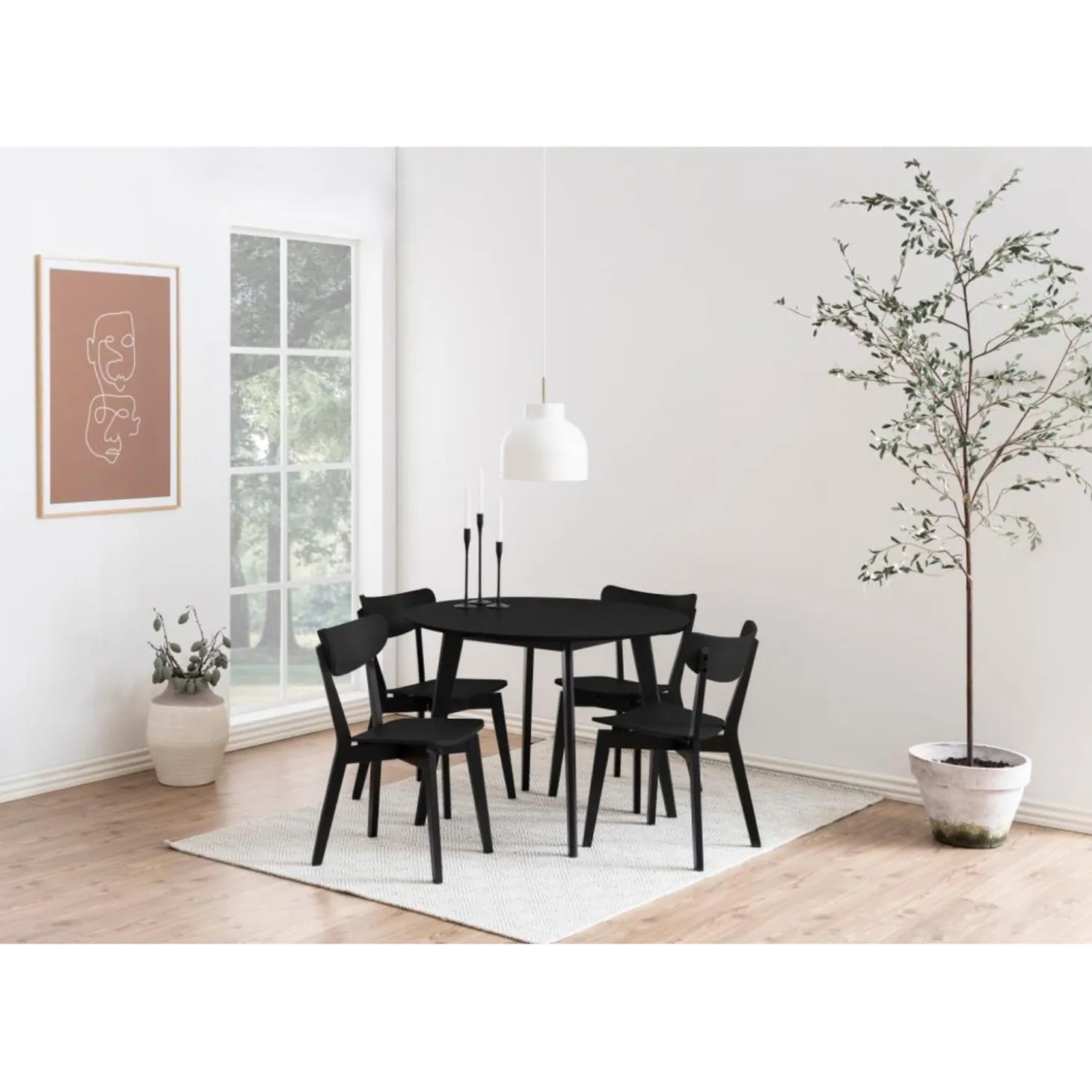 Alba Matgrupp 105 cm Lackad Ek Svart