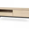 Ale Mediabänk 140 cm Vitoljad Ek / Svart