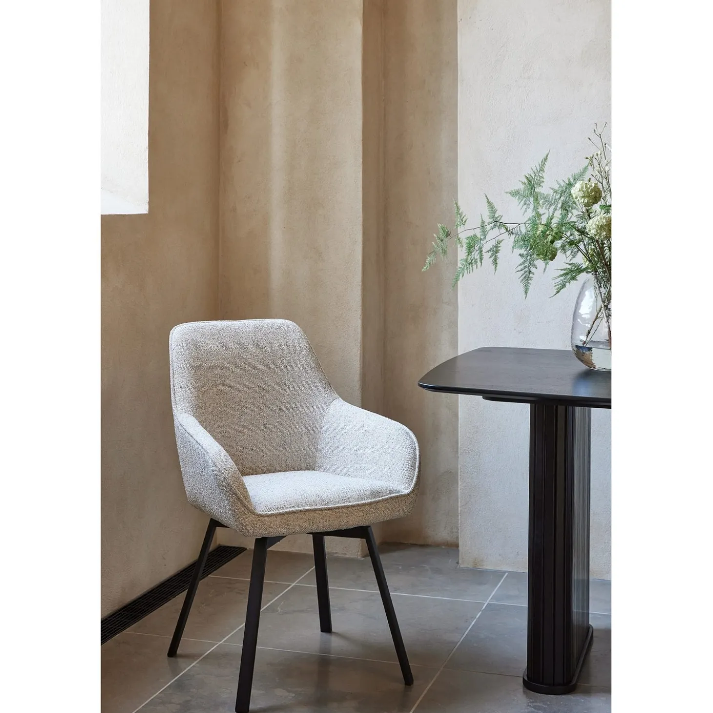 Amalfi Snurrstol Offwhite