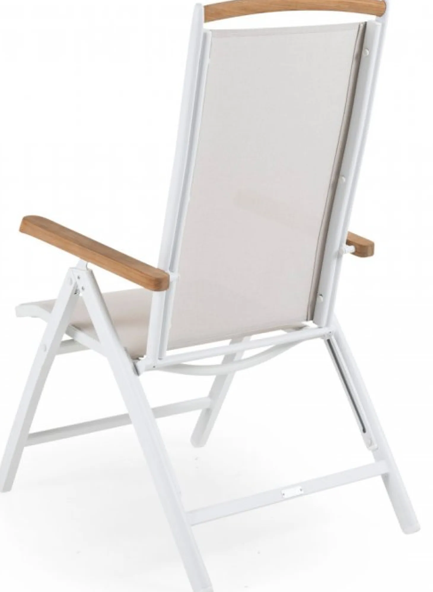 Andy Positionsstol Vit/Offwhite/Teak