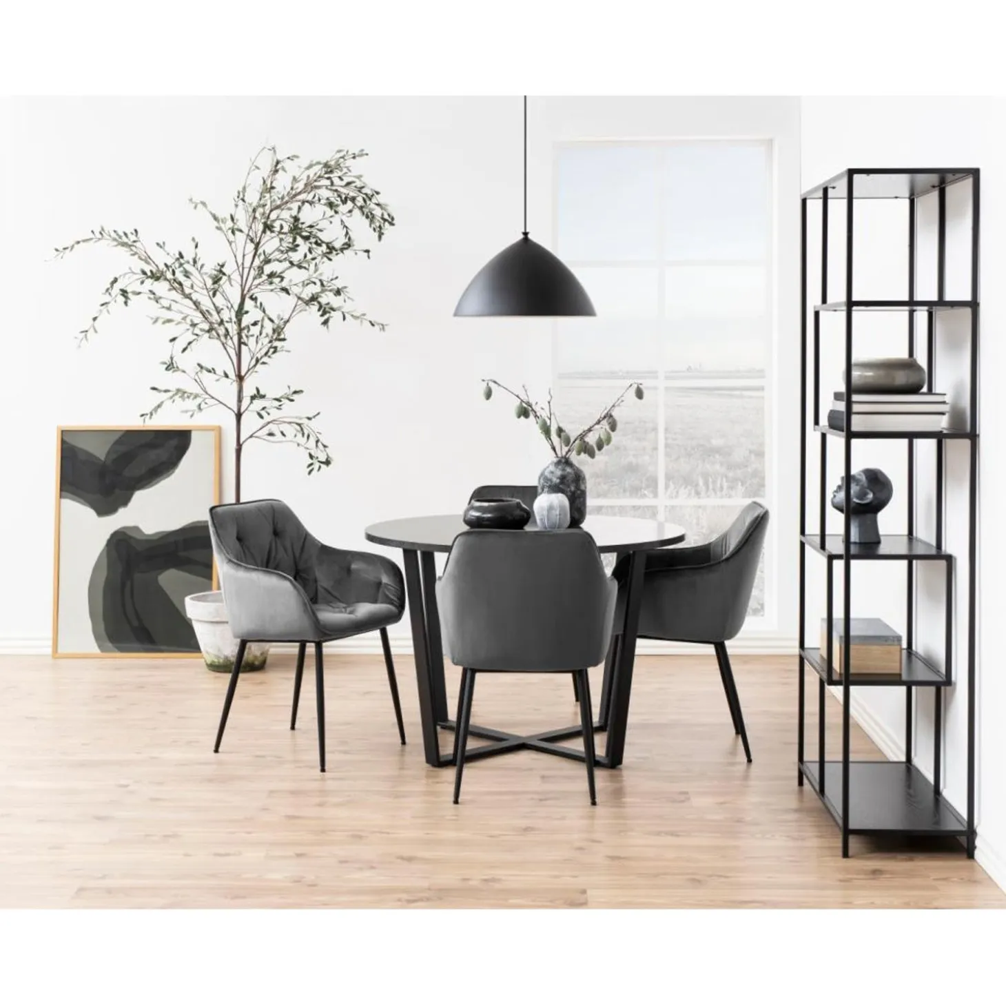 Angers Matbord Rund 110 cm Izmir-marmor