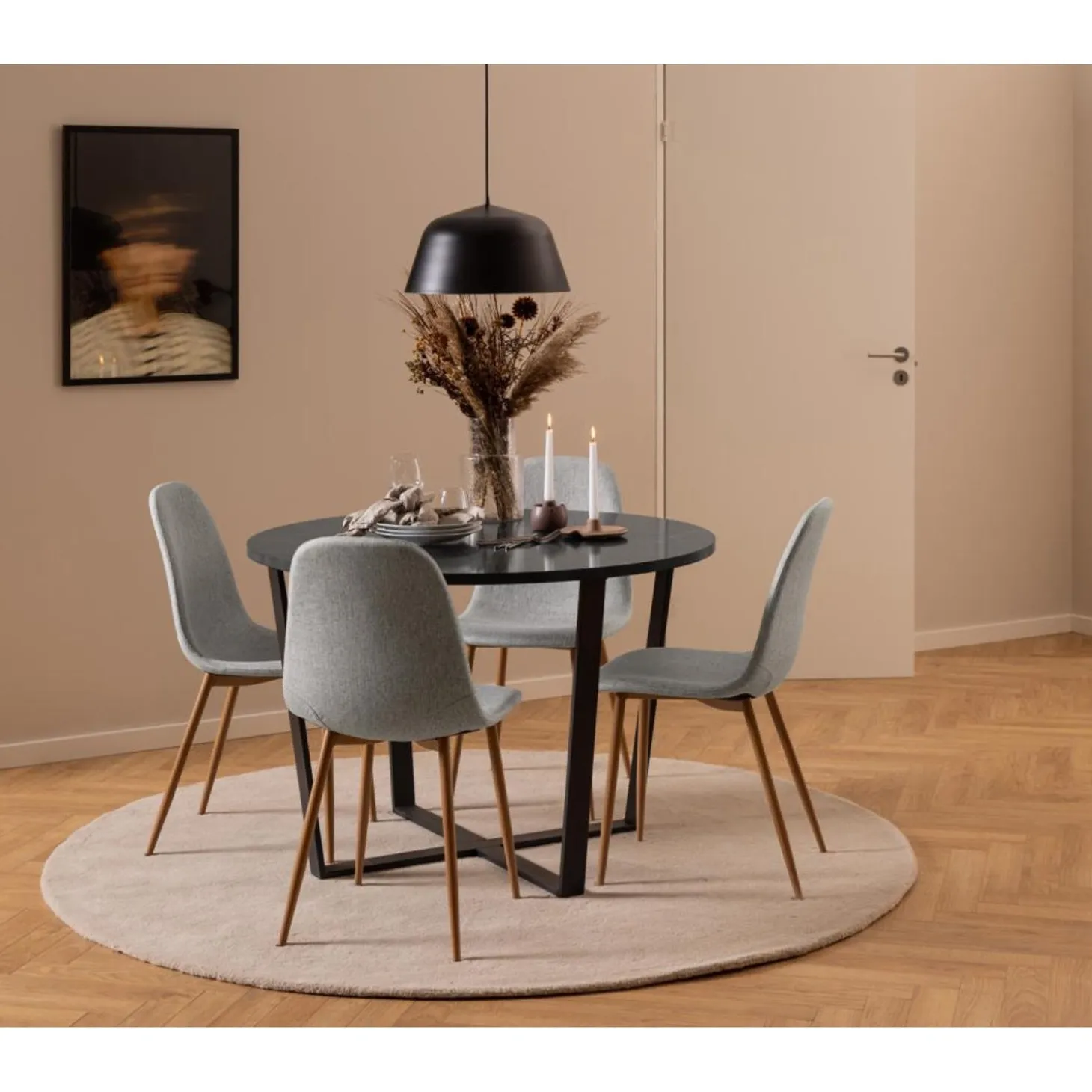 Angers Matbord Rund 110 cm Izmir-marmor