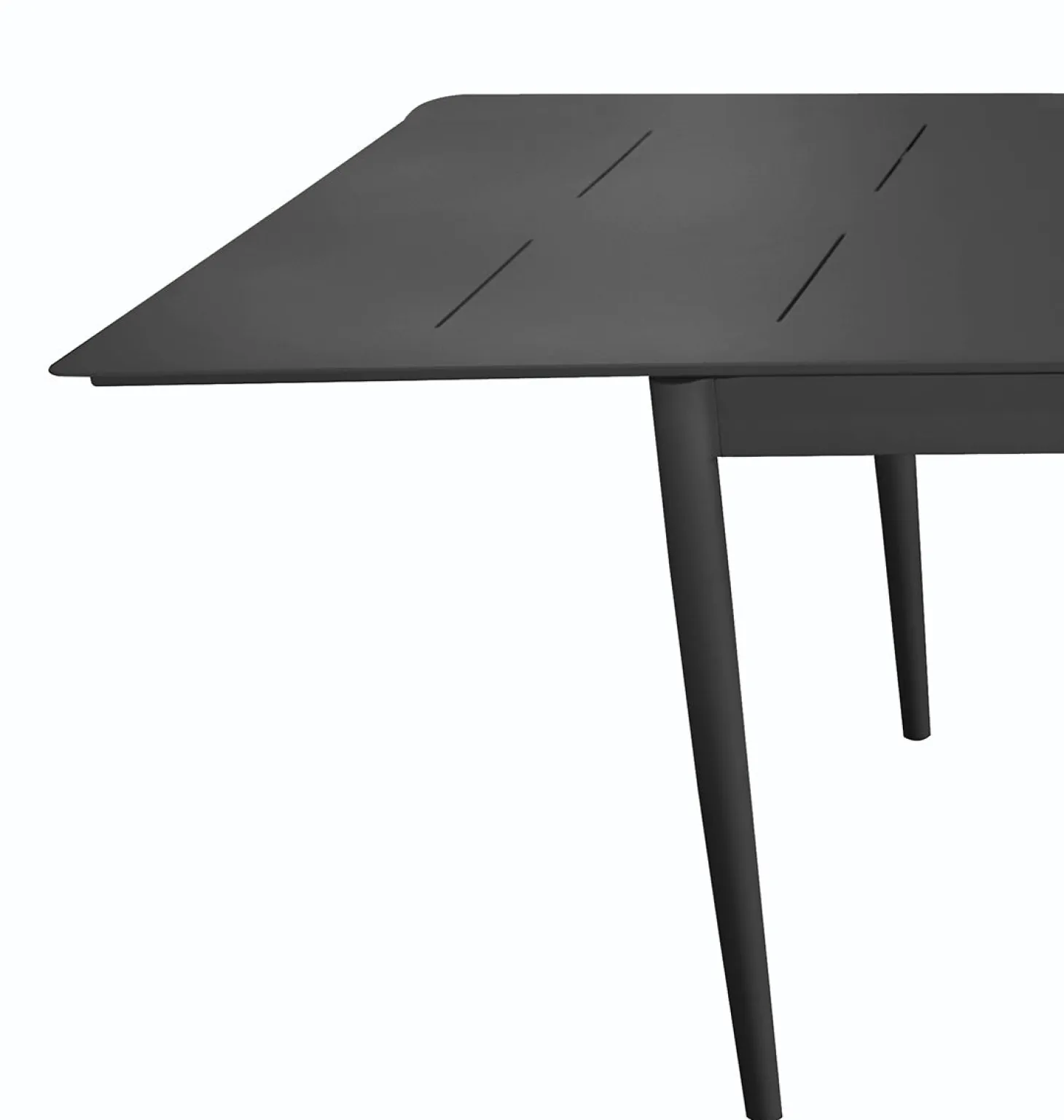 Anzio Matbord XL 110x266-396 cm Svart