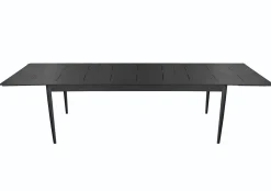 Anzio Matbord XL 110x266-396 cm Svart