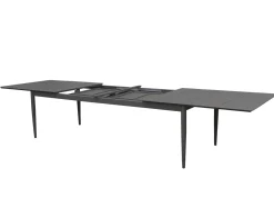 Anzio Matbord XL 110x266-396 cm Svart