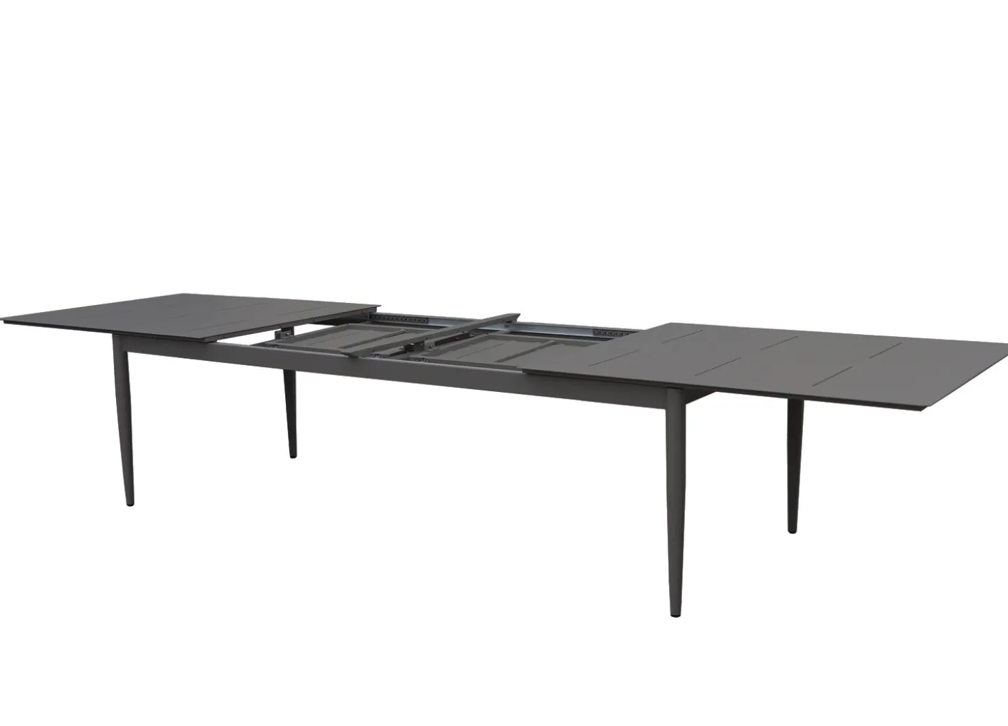 Anzio Matbord XL 110x266-396 cm Svart