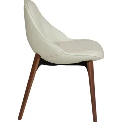 Arch Stol Bone White, Walnut