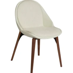Arch Stol Bone White, Walnut