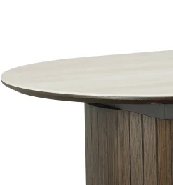 Aria Matbord 100x190-235 cm Keramisk Travertin