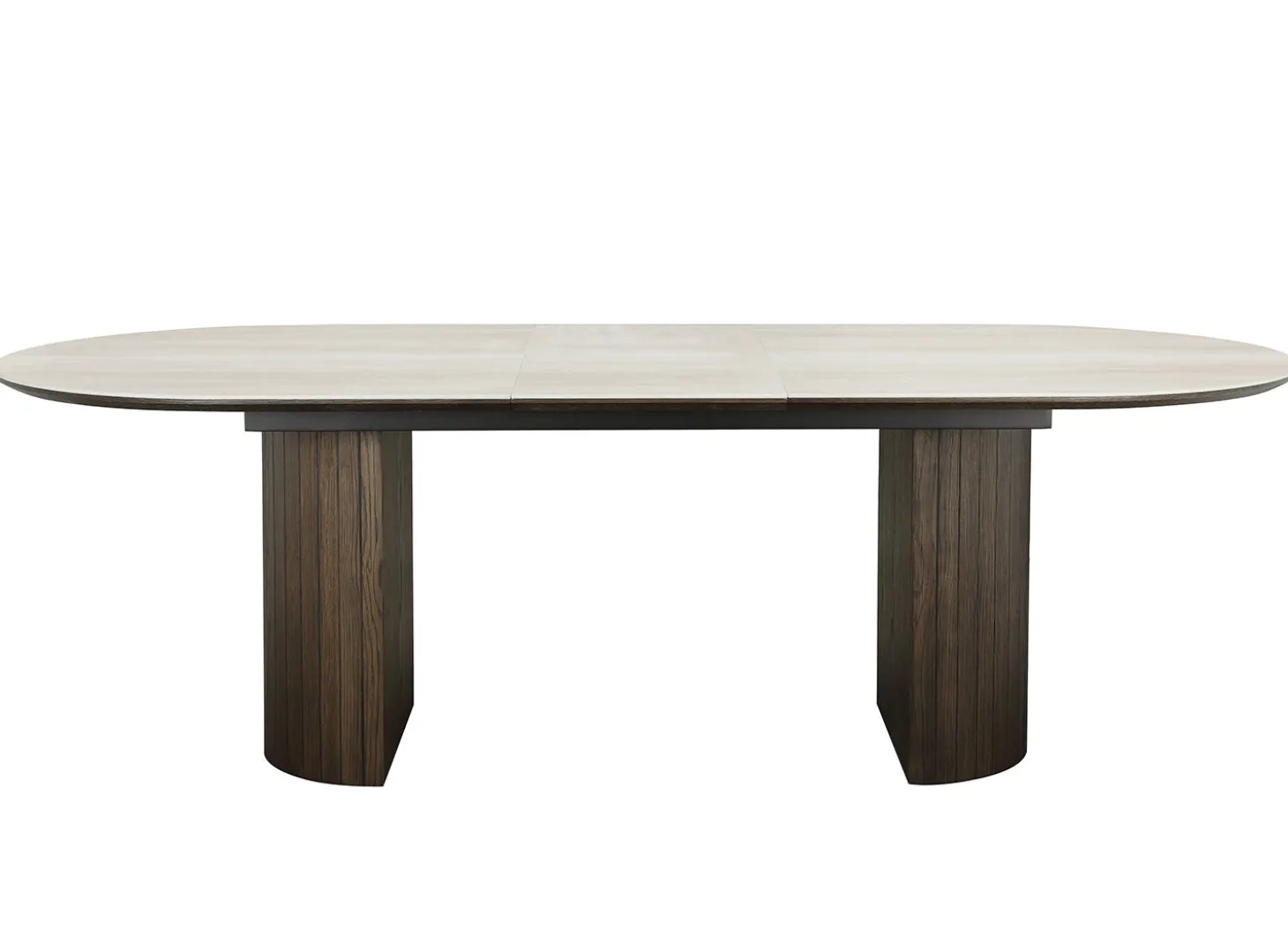 Aria Matbord 100x190-235 cm Keramisk Travertin