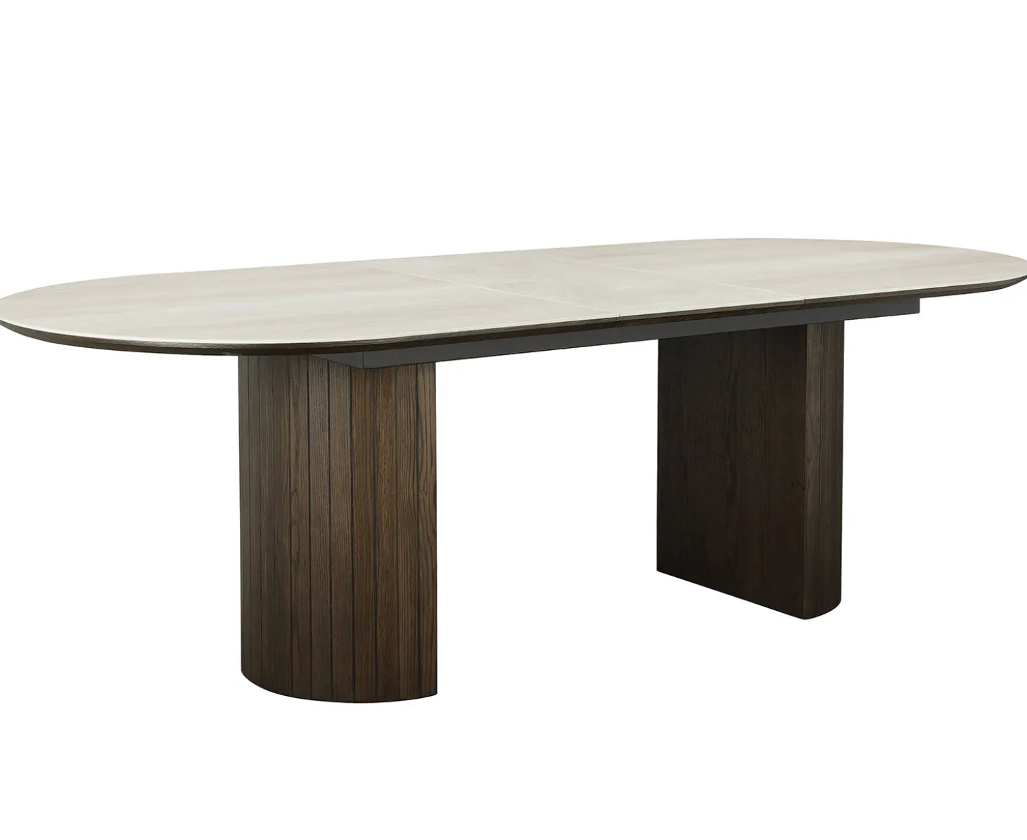 Aria Matbord 100x190-235 cm Keramisk Travertin