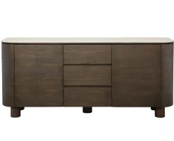 Aria Sideboard Brun/Keramisk Travertin