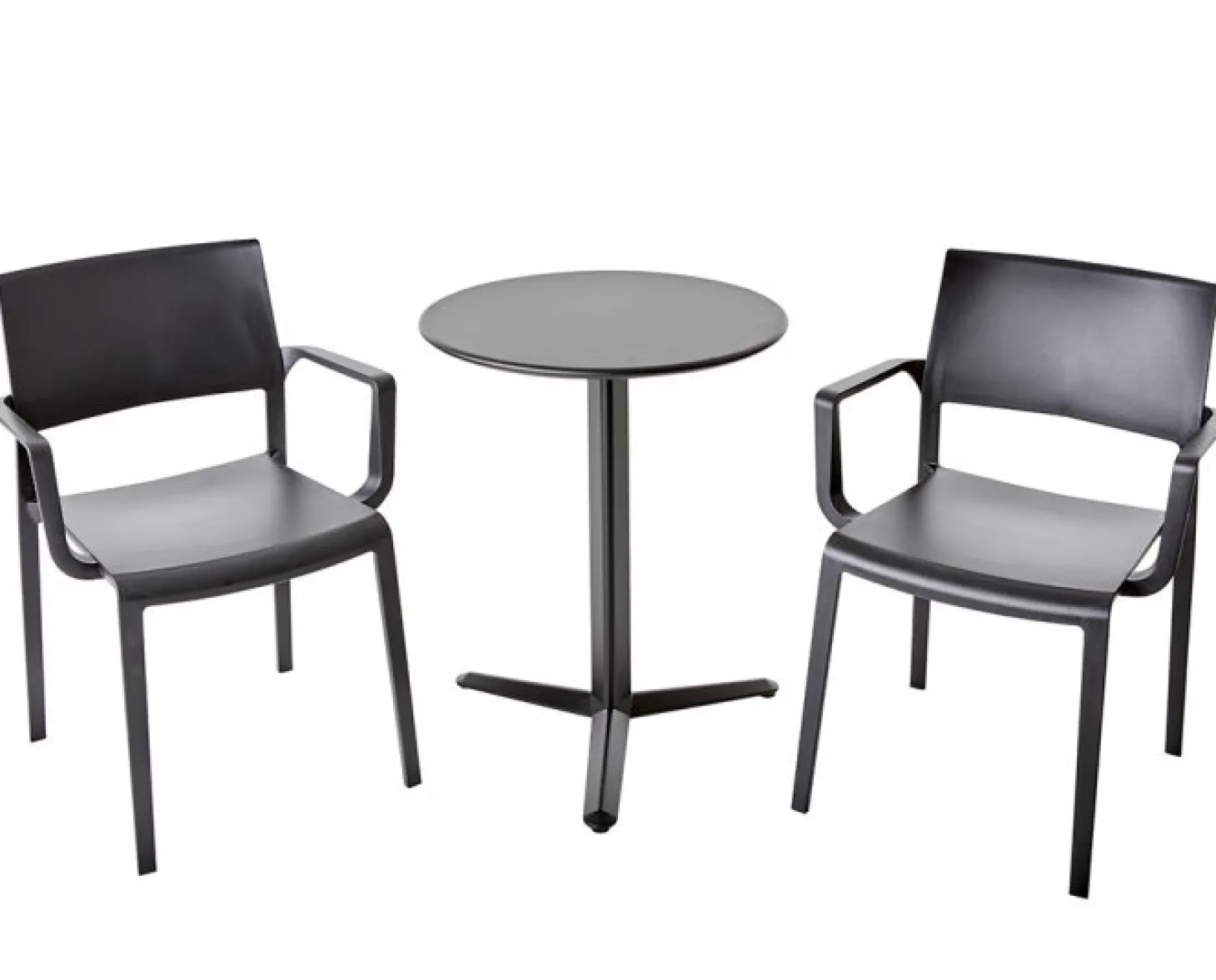 Arket Cafégrupp 60cm ink 2st Lilibet Karmstolar Svart