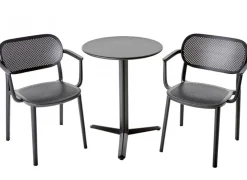 Arket Cafégrupp 60cm ink 2st Nuta Karmstolar Svart