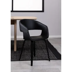 Ascue Karmstol PU Svart