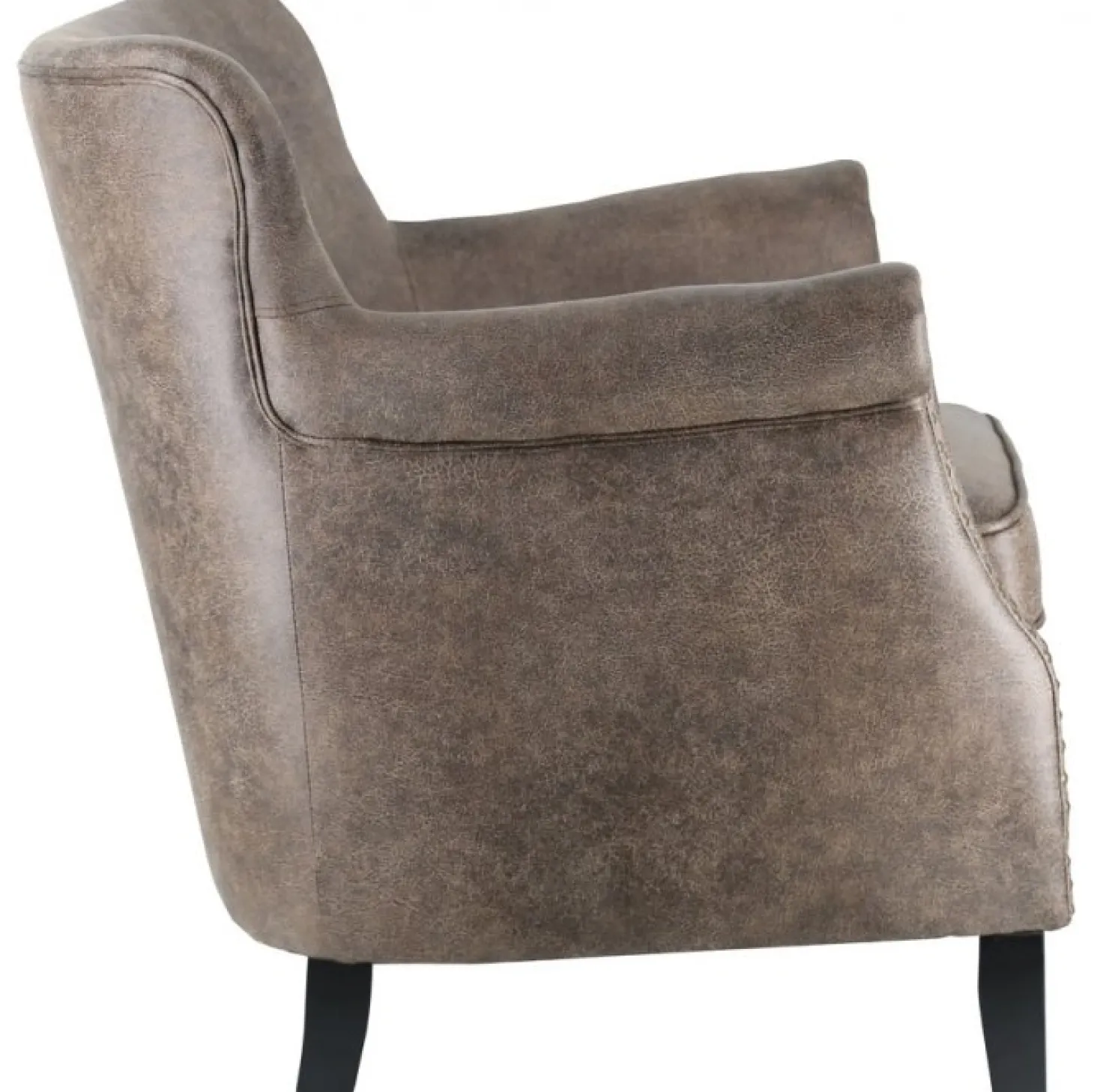 Baron Fåtölj Ljusbrunt Vintagekonstläder