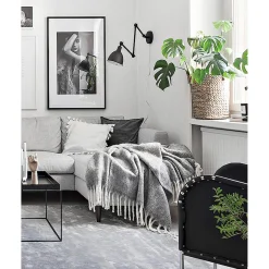 Bazar Vägglampa Sandsvart