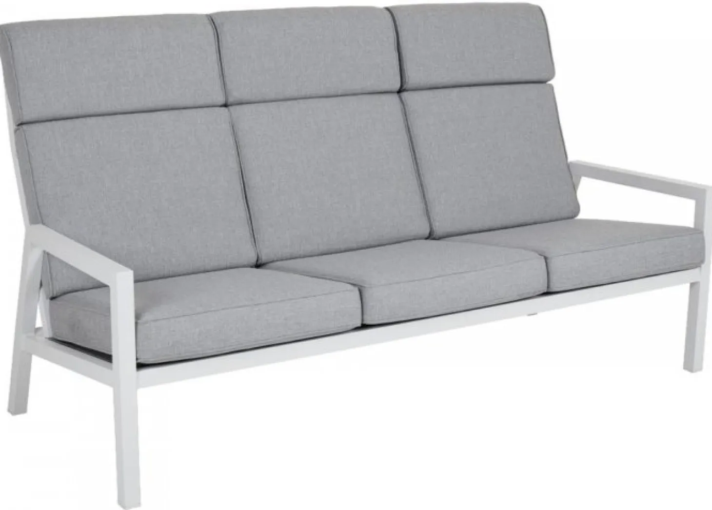 Belfort 3-sits Hög Soffa Vit/Grå