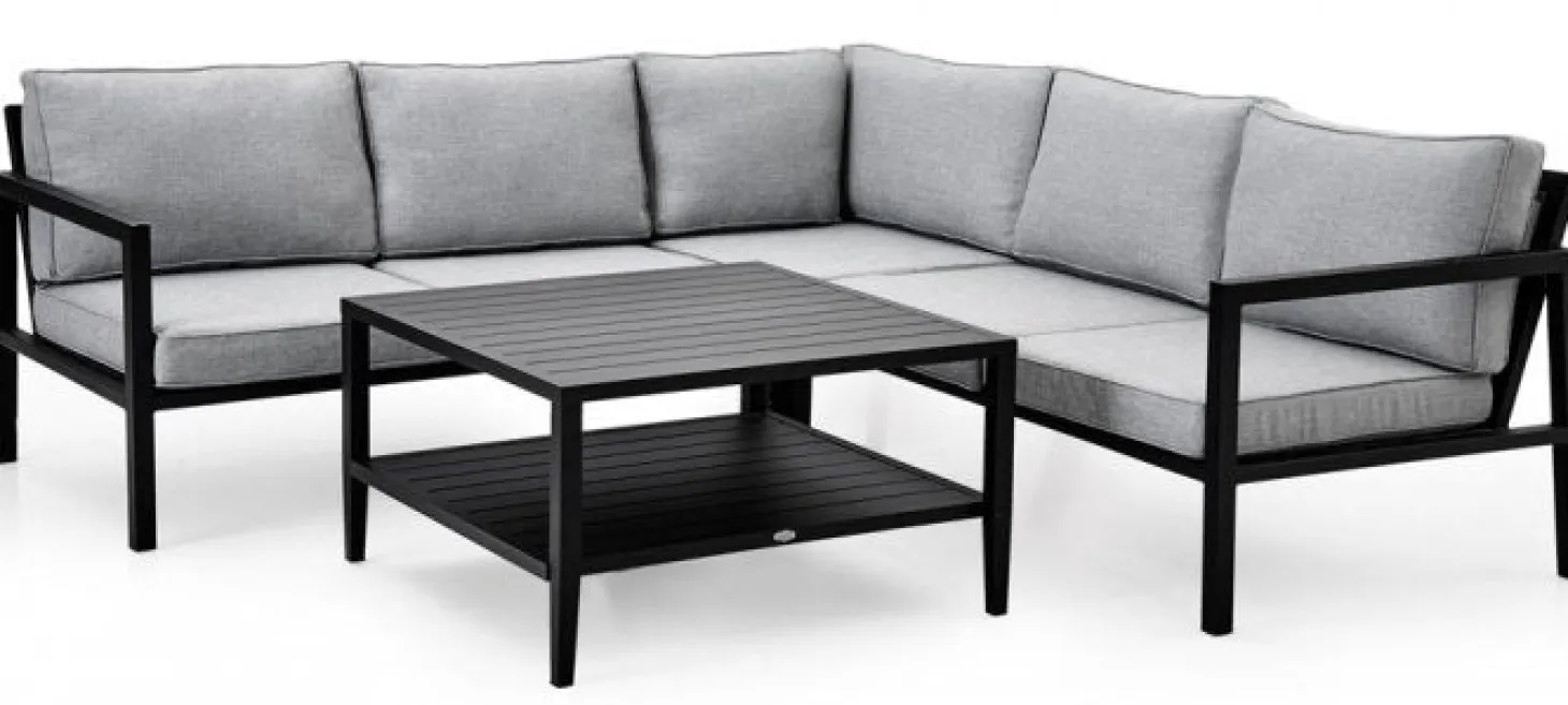 Belfort 2-Sits Soffa H/V Svart/Grå