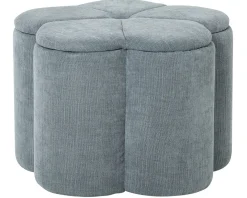 Bellis Sittpuff med Förvaring Ø60 cm Blå
