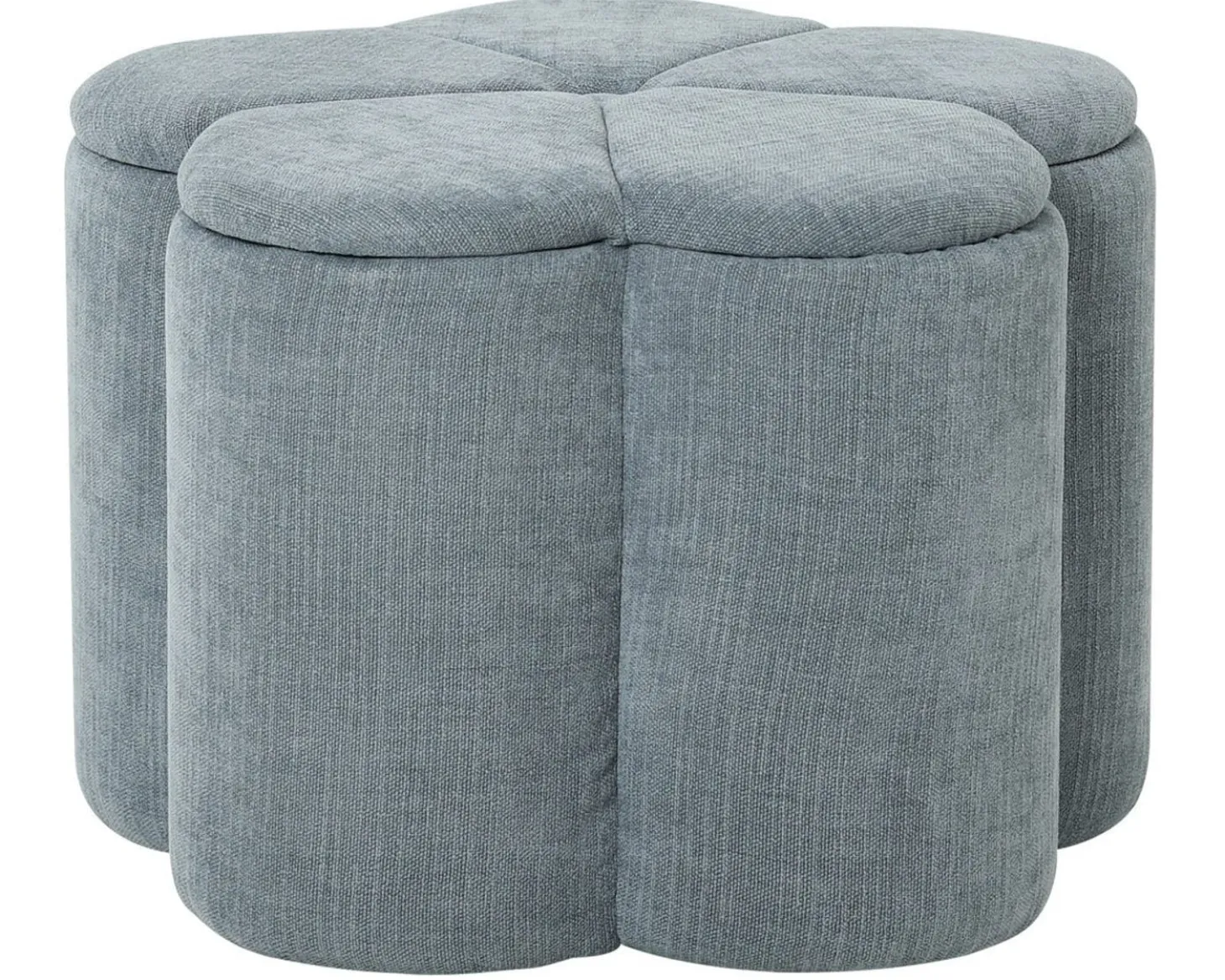 Bellis Sittpuff med Förvaring Ø60 cm Blå