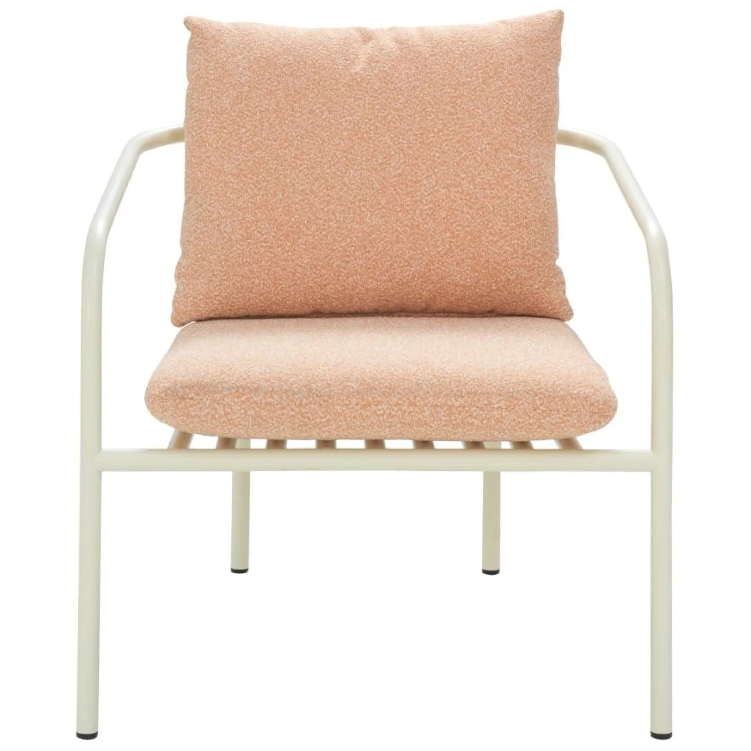Bendt Fåtölj Pearl White/Teddy Orange