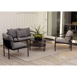 Bendt 2-sits Soffa 138x72 cm Svart/Teddy Ant