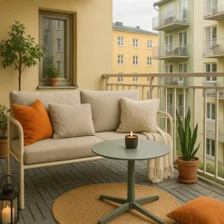 Bendt 2-sits Utesoffa Pearl White/Teddy Beige