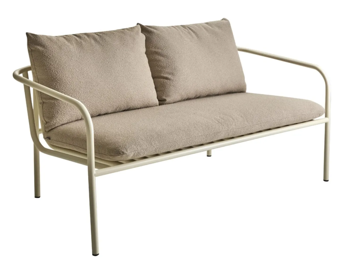 Bendt 2-sits Utesoffa Pearl White/Teddy Beige