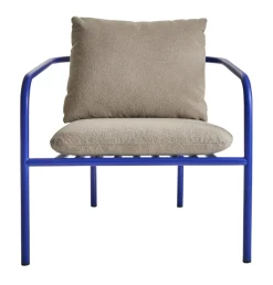 Bendt Utefåtölj Indigo Blue/Teddy Beige
