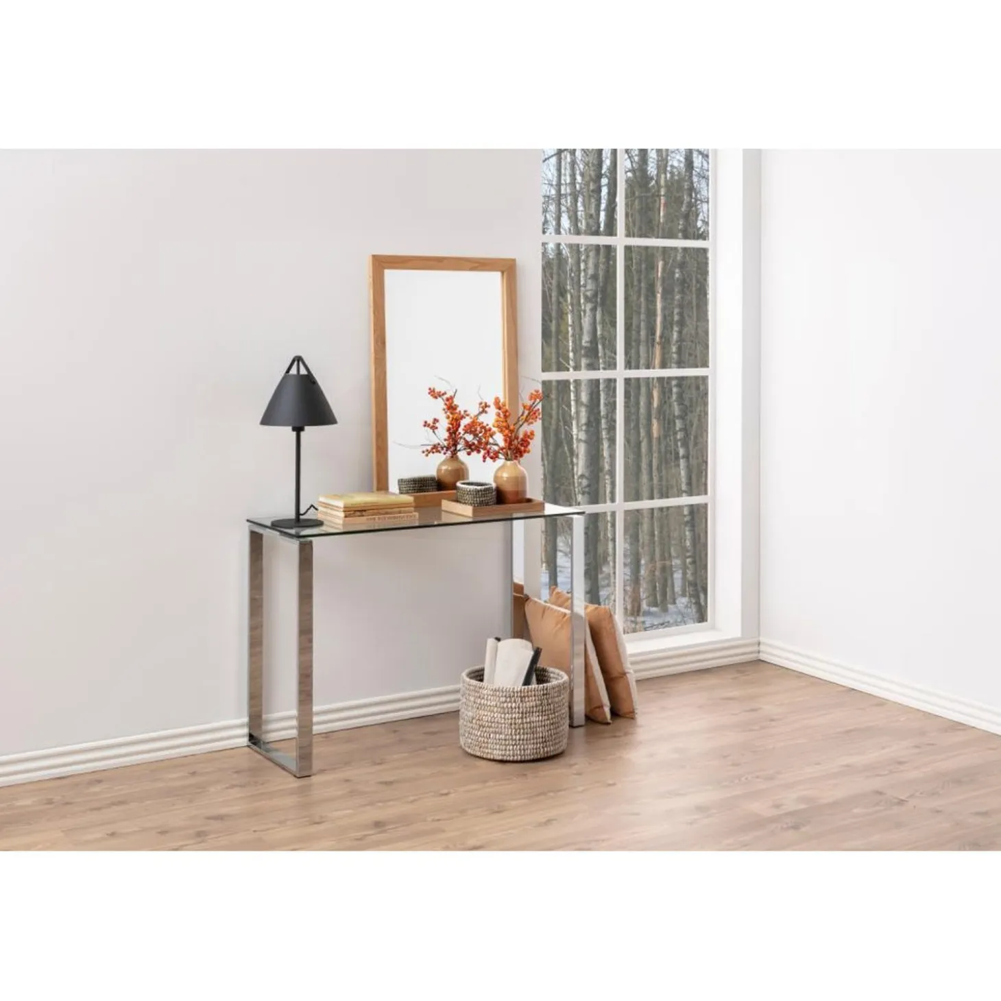 Benz Konsolbord 110x40 cm Krom/Glas