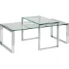 Benz Satsbord 45x115x69 cm Krom/Glas