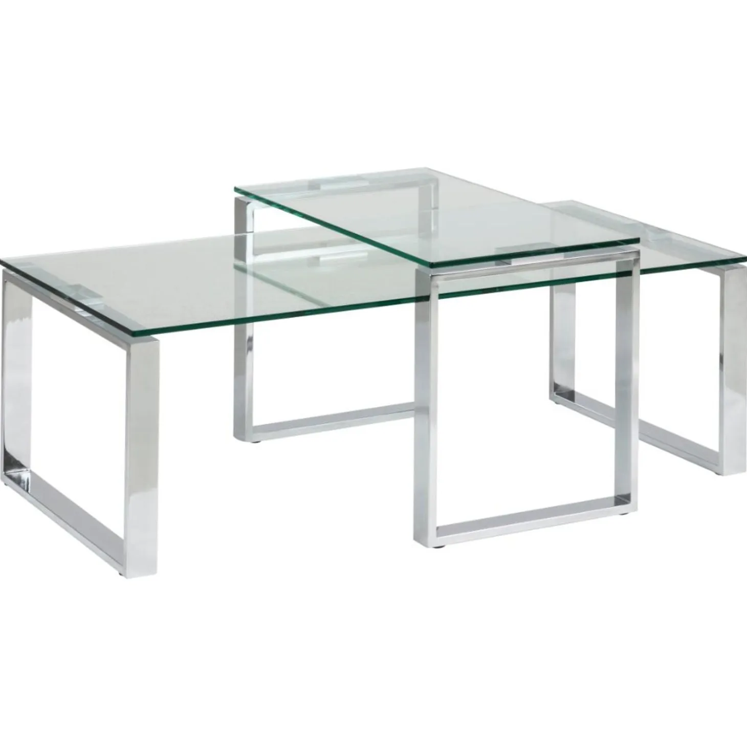 Benz Satsbord 45x115x69 cm Krom/Glas