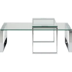 Benz Satsbord 45x115x69 cm Krom/Glas