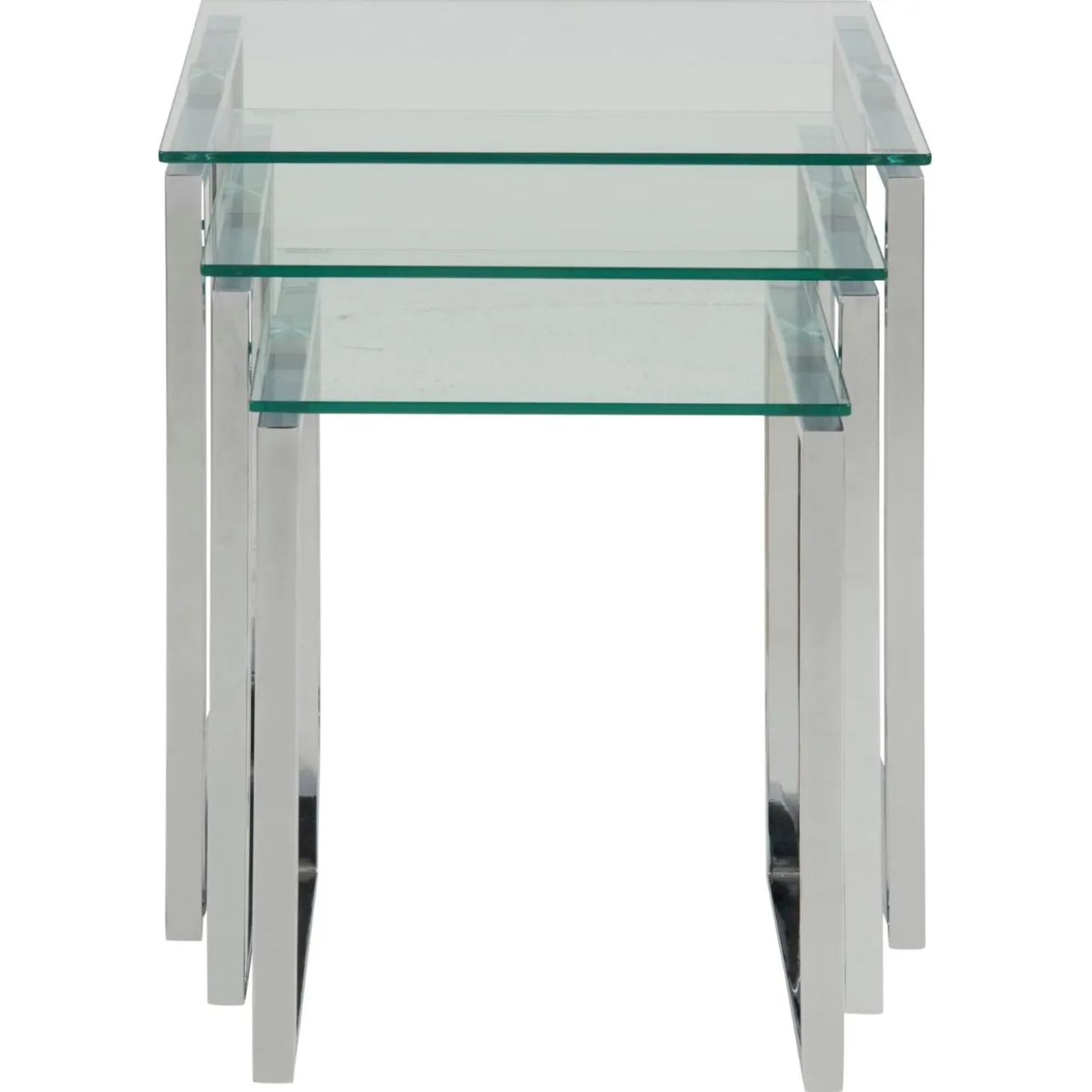 Benz Satsbord 55x50x50 cm Krom/Glas