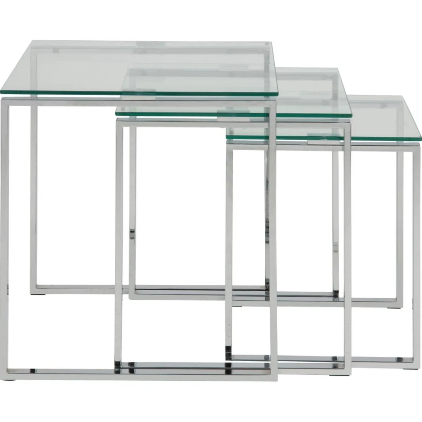 Benz Satsbord 55x50x50 cm Krom/Glas