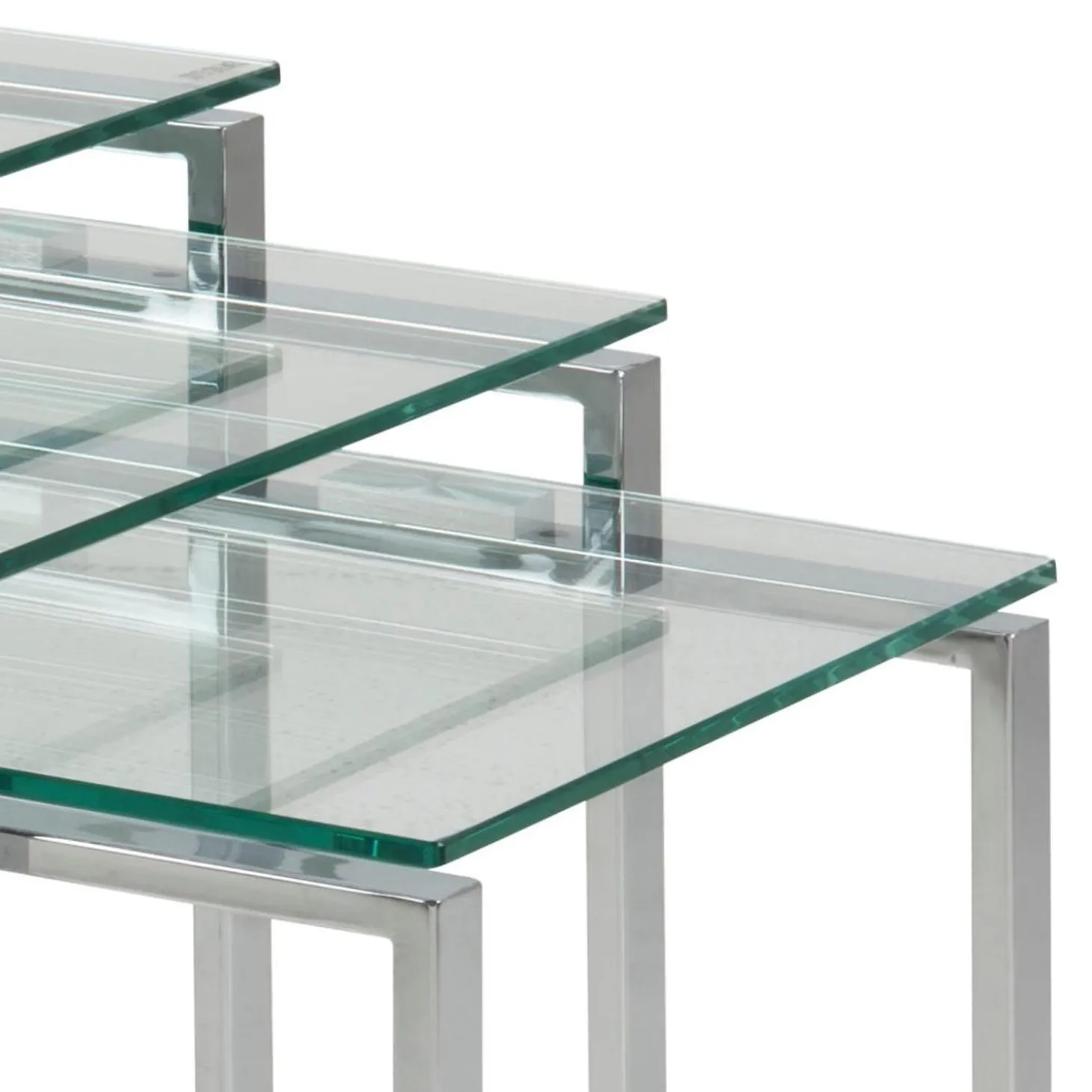Benz Satsbord 55x50x50 cm Krom/Glas