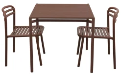 Bliss Matgrupp - Bord 80x80 cm + 2 st Stolar Desert Red