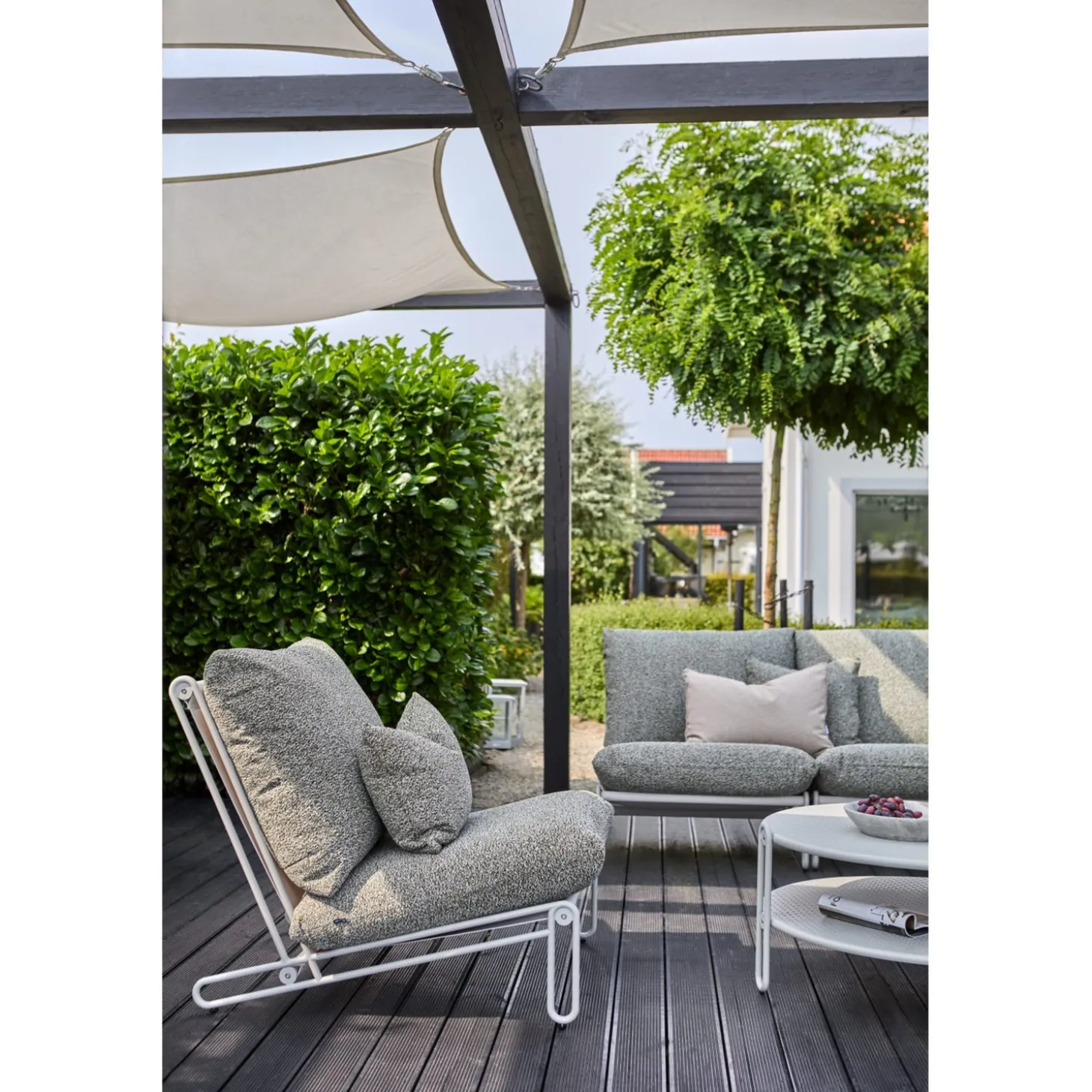 Blixt Loungefåtölj Light Grey/Verde